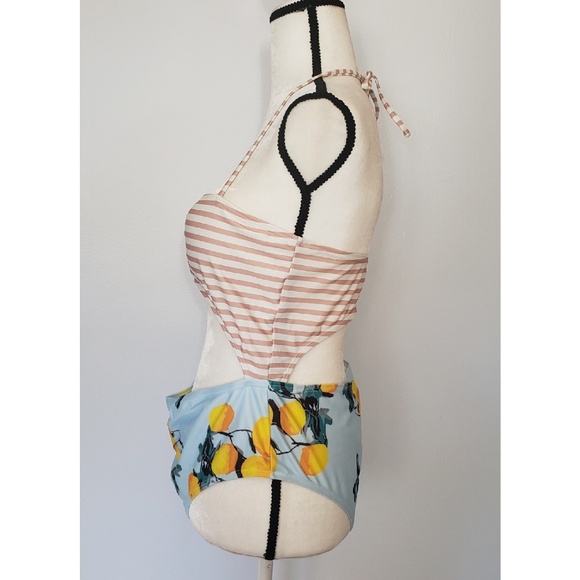 DOROTHY ORANGE AND STRIPE ONE PIECE SWIMSUIT - Picture 8 of 8